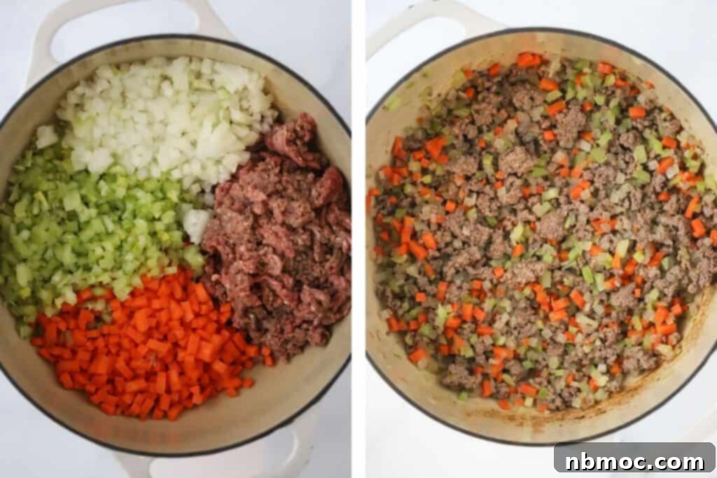 How to make Pasta fagioli with ground beef. A copycat Olive Garden pasta fagioli soup recipe.