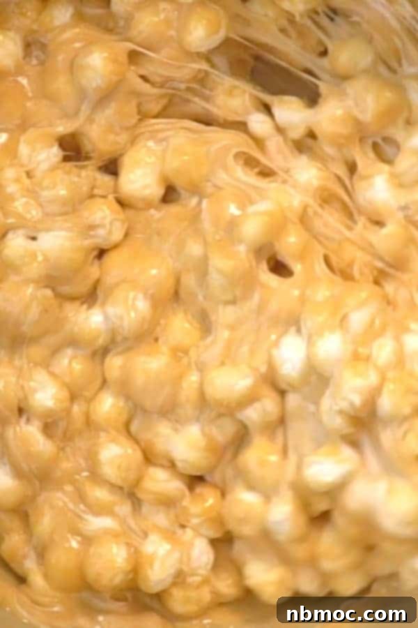 Mixing Reese's puffs recipes full of peanut butter and marshmallows. Reese's puffs gluten free cereal bars.