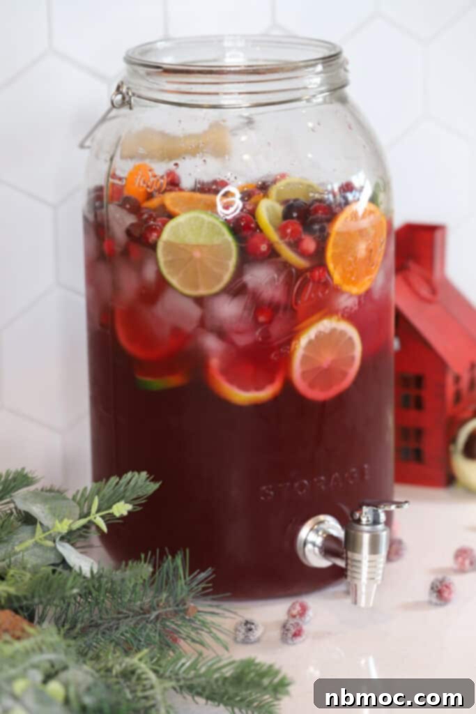 Red punch, easy cranberry punch for parties, brunch punch for a Taylor Swift themed celebration.
