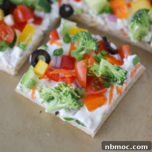 how to make Crescent Roll Veggie Pizza recipe