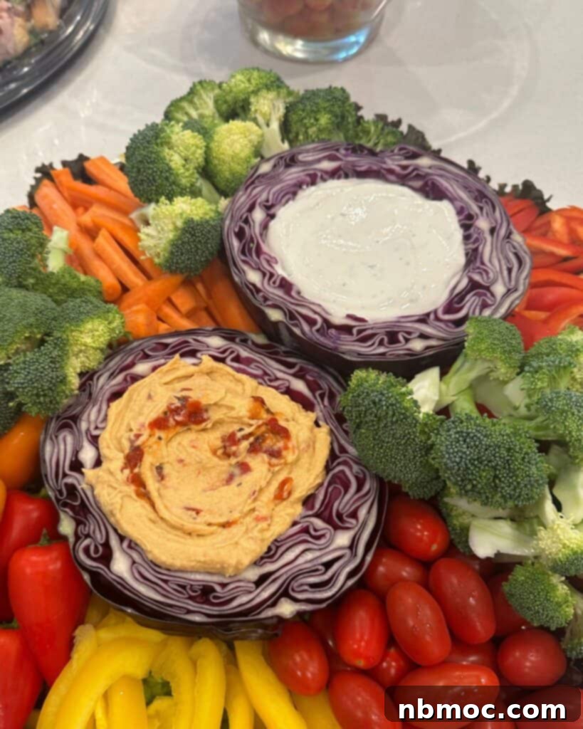 Zesty Ranch Dip 2 Creamy Hidden Valley Ranch Dip served with fresh vegetables.
