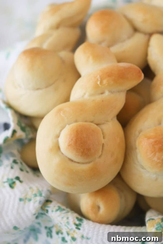 Fluffy Bunny Buns 2 Light and fluffy Bunny Rolls, a simple Easter rolls recipe perfect for your holiday meal.