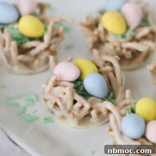 chow mein bird nest, easter treat idea