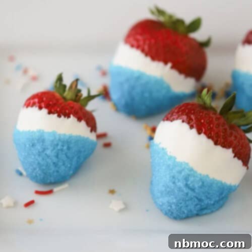 How to make red white and blue strawberries for 4th of july
