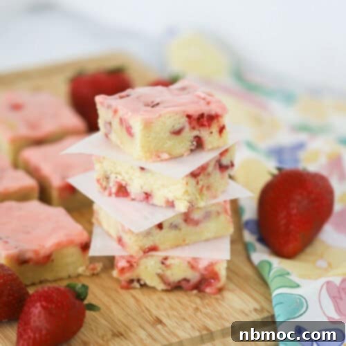 how to make Strawberry Blondie Bars recipe