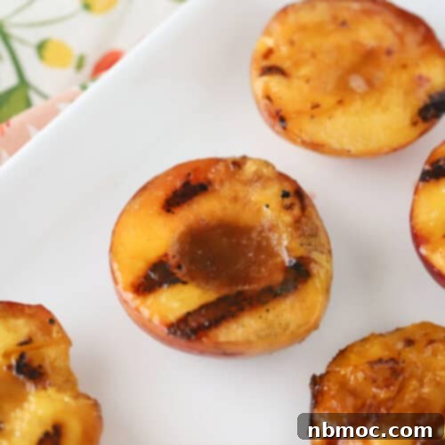 Fire Kissed Peaches 6 How to make Grilled Peaches recipe, easy fresh peach recipe.