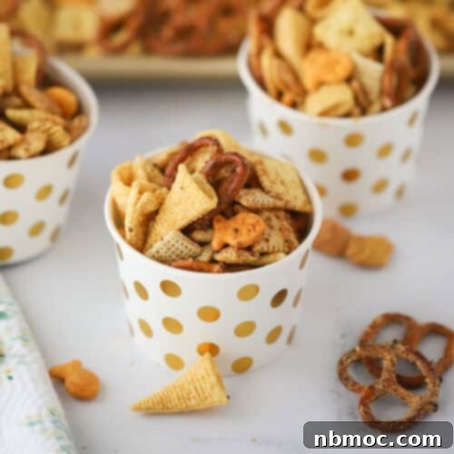 Ranch Chex Mix ready to be served