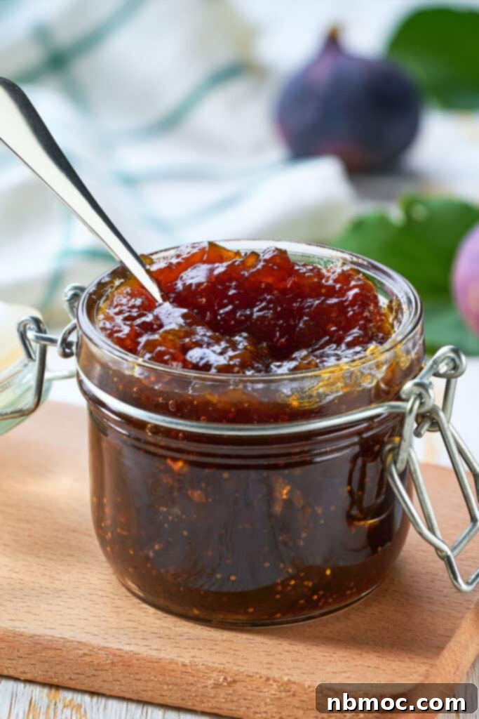 A jar full of this homemade fig jam.