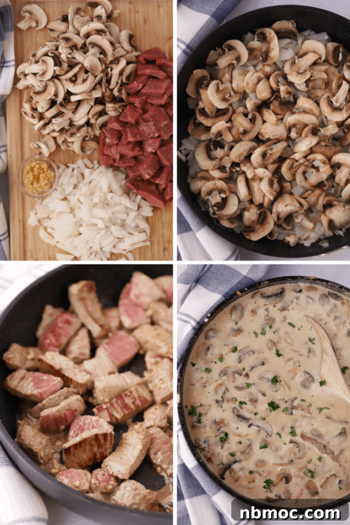 How to make the best beef stroganoff, traditional stroganoff recipe with beef and mushrooms.