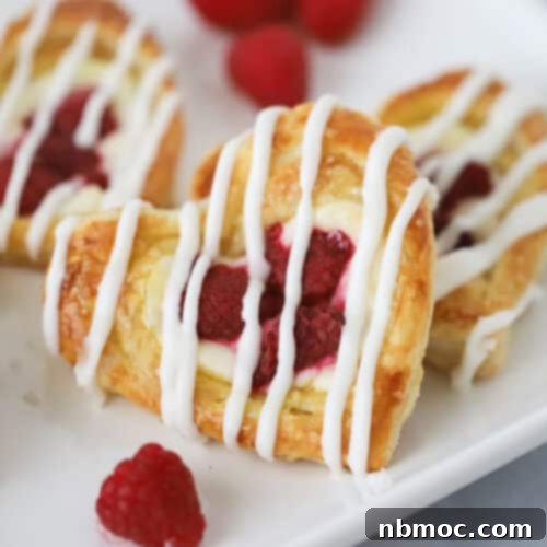 how to make raspberry and cream cheese danish with puff pastry recipe