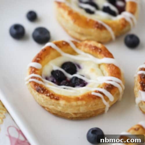 how to make Blueberry Danish recipe with puff pastry