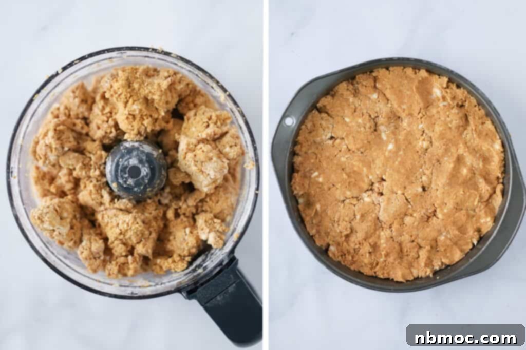 Scone dough being processed in a food processor, highlighting the initial steps of mixing ingredients.