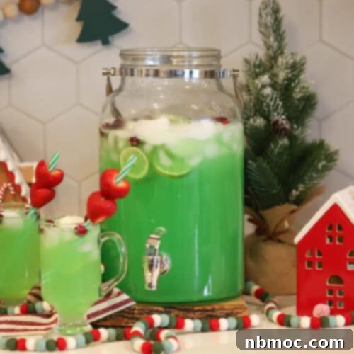 Grinch's Green Punch 6 how to make grinch punch, green christmas punch idea