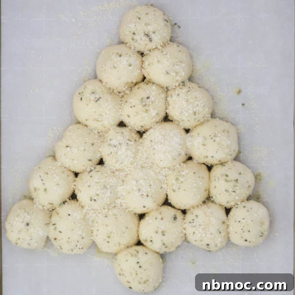 how to make christmas tree pull apart rolls recipe