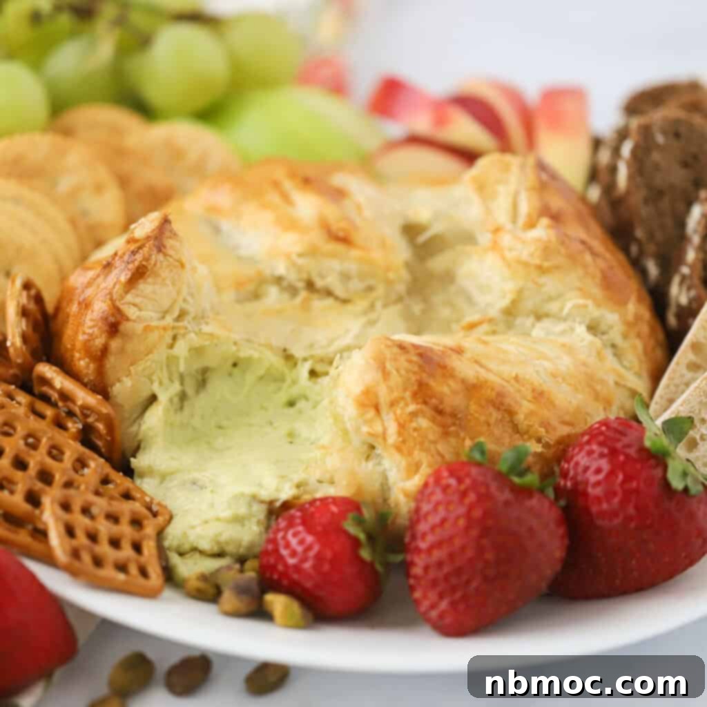 recipe for Pesto and Parmesan Puff Pastry Round appetizer