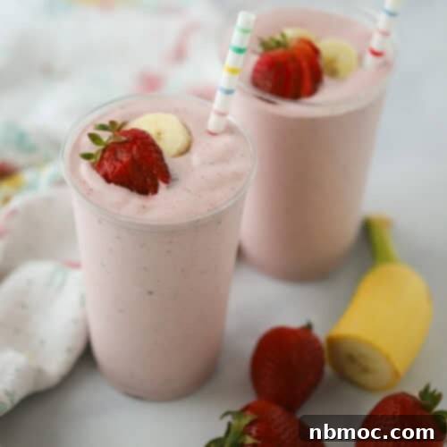 how to make homemade strawberry banana smoothie recipe