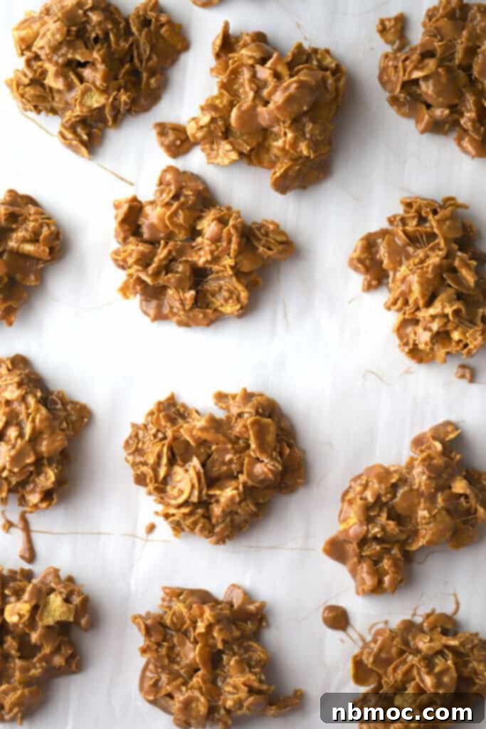 Nutella cornflake recipes, nutella snacks. A plate full of Nutella cornflake cookies ready to be served.