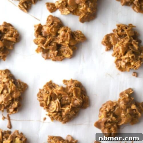 Nutella Cornflake Cookies on a sheet tray.